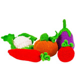Crochet Fruits & Vegetable Toys - Play Food for Kids (10 Pcs)
