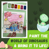 Colour Using Paints And Numbers-dinosaurs