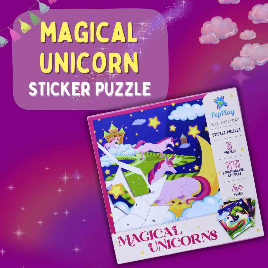 Educational Sticker Puzzle - Magical Unicorn