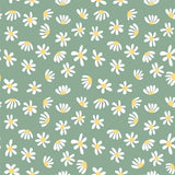 Cotton Nightsuit- Green Flowers
