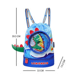 Kids Round Dinosaur, waterproof Swimming Bag/Beach Bag