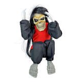 Scary Black Vibrating Ghost with Light and Sound, Battery operated Halloween Decor