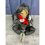 Scary Black Vibrating Ghost with Light and Sound, Battery operated Halloween Decor