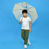 Light Green, Translucent Kelly-Jo all over teddy paws Rain and All-season Umbrella for Kids & Adults