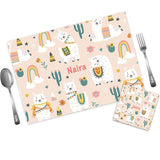 Mat Coaster Set - Llama