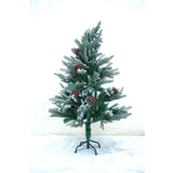 Swen 4 feet Balsam Christmas Tree with Light Frosting and Large Pine Cones