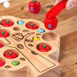 Montessori Wooden Tree Insects Game