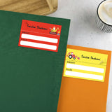 Mini School Book Labels - Construction Vehicle