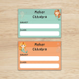 Mini School Book Labels - Little Mermaid