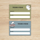 Mini School Book Labels - Dinosaur