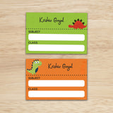 Mini School Book Labels - Dino Colours
