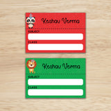 Mini SchoolBook Labels - Tribal Animals