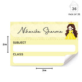Mini School Book Labels - Cute Princess