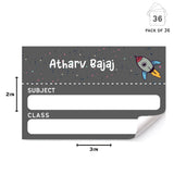 Mini School Book Labels - Space