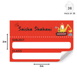 Mini School Book Labels - Construction Vehicle
