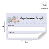 Mini School Book Labels - Animal Faces