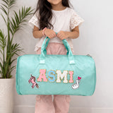 Name motif Travel Duffel bag - Mint Green