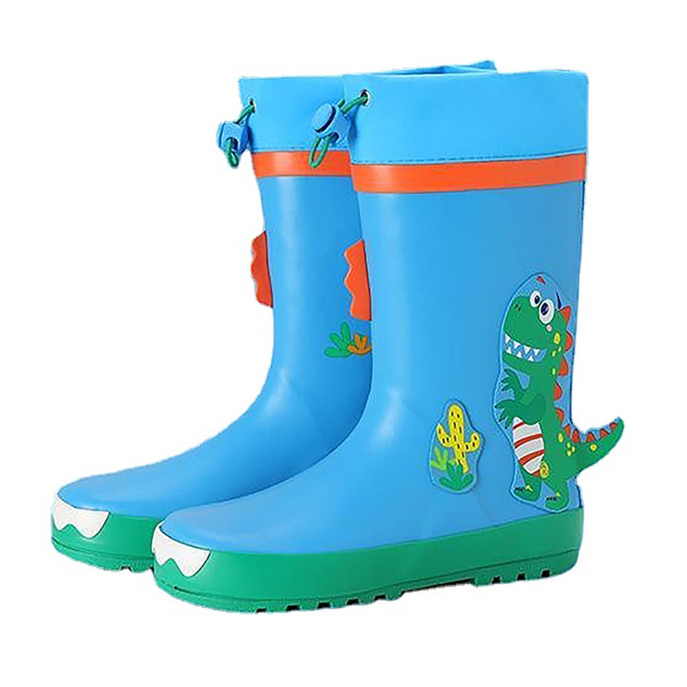 Mr.Dino Blusaurus Flexible Rubber Rain Gumboots for Toddlers and Kids