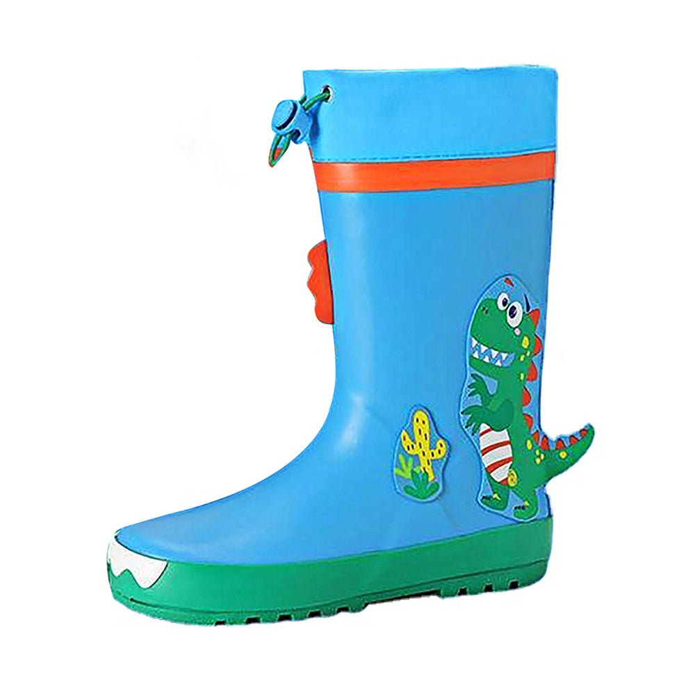 Mr.Dino Blusaurus Flexible Rubber Rain Gumboots for Toddlers and Kids