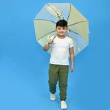 Olive Green, Translucent Rock and Roll Kelly Jo Teddy print with polka dots, Rain and All-season Umbrella for Kids & Adults