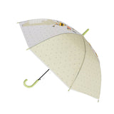 Olive Green, Translucent Rock and Roll Kelly Jo Teddy print with polka dots, Rain and All-season Umbrella for Kids & Adults