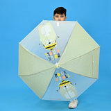 Olive Green, Translucent Rock and Roll Kelly Jo Teddy print with polka dots, Rain and All-season Umbrella for Kids & Adults