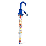 Panda Police Transparent Style Blue Umbrella for Kids