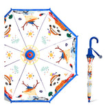 Panda Police Transparent Style Blue Umbrella for Kids