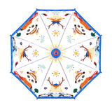 Panda Police Transparent Style Blue Umbrella for Kids