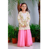 Pomegranate Off Shoulder Top and Draped Skirt Set