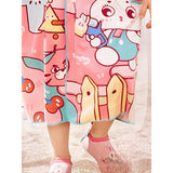Pink Bunny Lightweight Microfibre Hooded Swim Poncho/ beach coverup towel for Kids