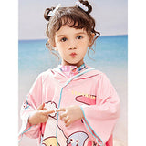 Pink Bunny Lightweight Microfibre Hooded Swim Poncho/ beach coverup towel for Kids