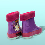 Pink Fox Flexible Rubber Rain Gumboots for Toddlers and Kids