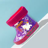 Pink Fox Flexible Rubber Rain Gumboots for Toddlers and Kids