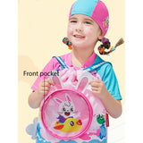 Pink Kids Bunny ears, waterproof Swimming Bag/Beach Bag