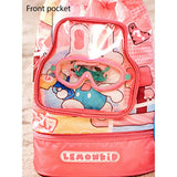 Pink Rabbit Face, Waterproof Swimming Bag/ Beach Bag