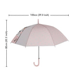 Pink Translucent Bunny Hugs, Rain and All-season Umbrella for Kids & Adults