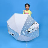 Pink Translucent Bunny Hugs, Rain and All-season Umbrella for Kids & Adults