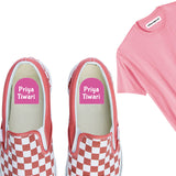 Camping Labels Pack - Solid Pink