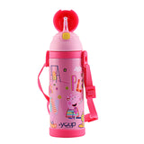 Youp Stainless Steel Pink Color Peppa Pig Kid Insulated Double Wall Sipper Bottle Logan - 500 ml