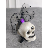 Purple Bling Skull Alligator Clip Halloween Accessory for Halloween Party