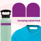 Camping Labels Pack - Solid Purple