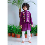 Traditional Pichwai Printed Bundhgala and Kurta Set