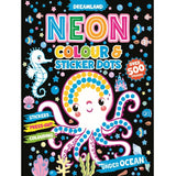 Under Ocean Neon Colour and Sticker Dots Book with over 500 Stickers Age 3+