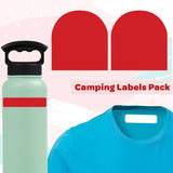 Camping Labels Pack - Solid Red