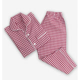 Women Classic Red Gingham Pajama Set