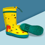 Rock n Roll Dino Flexible Rubber Rain Gumboots for Toddlers and Kids