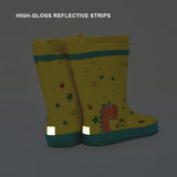 Rock n Roll Dino Flexible Rubber Rain Gumboots for Toddlers and Kids