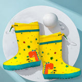 Rock n Roll Dino Flexible Rubber Rain Gumboots for Toddlers and Kids