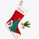 Snowman With Tree Stocking